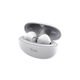 Trust audifonos bluetooth intraaurales color blanco microf c/cancelacion de ruido - 25173