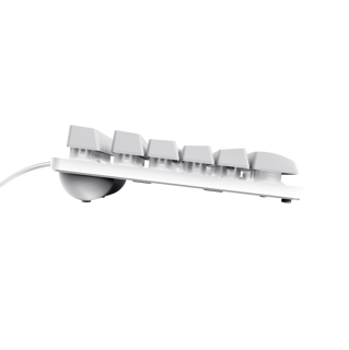 Trust teclado mouse y almohadilla gamer color blanco en español - 25233