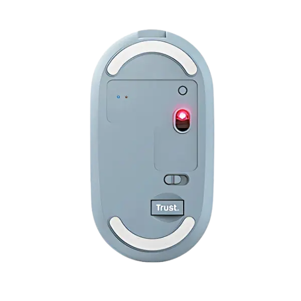 Trust  mouse recargable inalambrico silencioso color azul - 24126