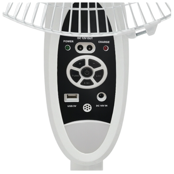 CHIQ Ventilador Pie Recargable 16" 9 vel temporizador puerto USB Luz Led - CQVF16RN0IT1W