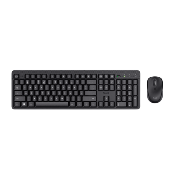 Trust combo teclado y mouse inalambrico silencioso  Ody II en ingles - 25018