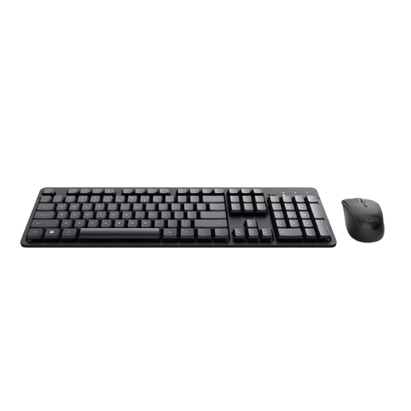 Trust combo teclado y mouse inalambrico silencioso  Ody II en ingles - 25018