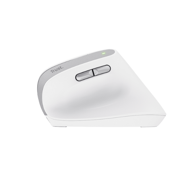 Trust mouse vertical ergonomico inalambrico Bayo color blanco recargable - 25398
