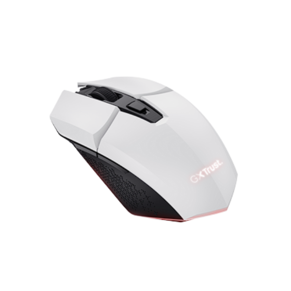 Trust  mouse gaming inalambrico GXT 110 Felox recargable con iluminación LED multicolor blanco - 25069