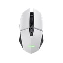 Trust  mouse gaming inalambrico GXT 110 Felox recargable con iluminación LED multicolor blanco - 25069