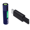 Trust pilas AAA recargables en USB-C azul - 25585
