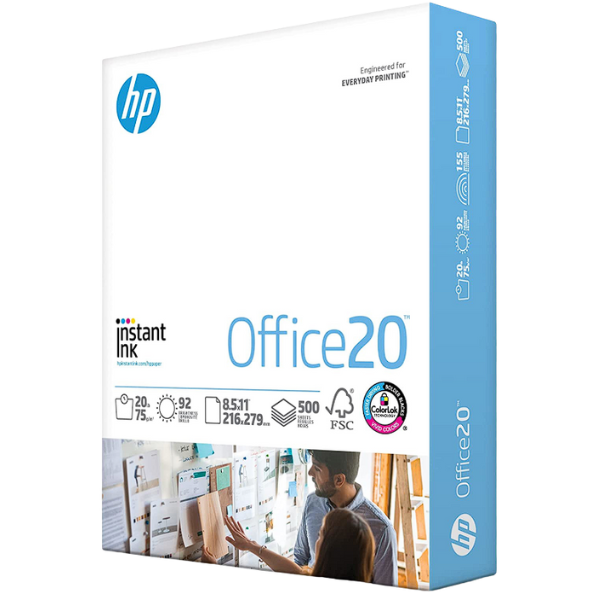 HP caja 10 unds resma 8.5 X 11 500 Hjs blancura 98% 75gr "Bond"