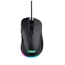 Trust  mouse Eco GXT 923 YBAR color negro gaming resolución de 7200 ppp e iluminación LED RGB - 24729