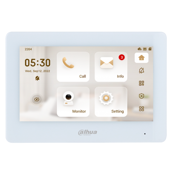 Dahua monitor interior wi-fi tactil de 6 canales -DHI-VTH5421HW-W-  1.0.01.15.11992