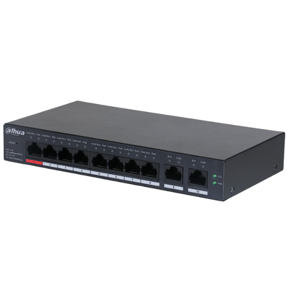 Dahua switch 10 puertos con 8 Puertos PoE -DH-CS4010-8ET-110-  1.0.01.20.11245-9003
