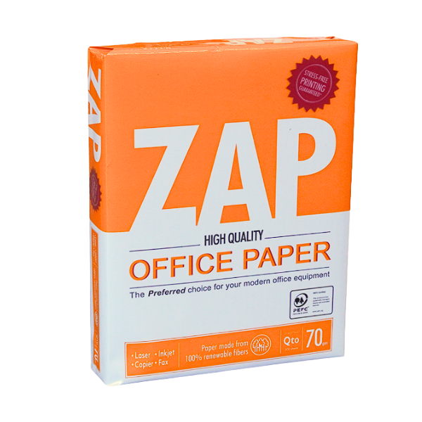 Zap papel resma blancura 97% caja 10 und  8.5 X 11 500hjs 70 grs