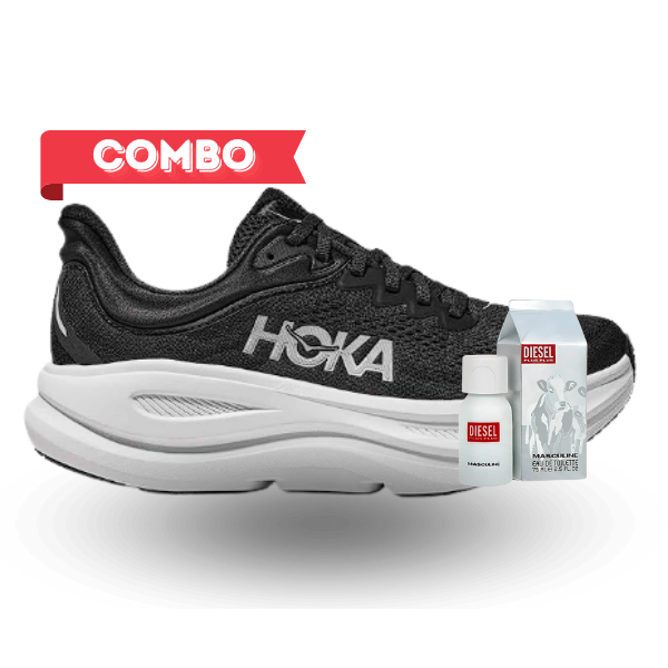 Combo Tenis Hoka Bondi 9 Hombre Y Colonia Plus Plus Diesel 75 ML