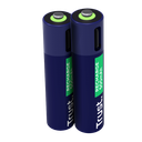 Trust pilas AAA recargables en USB-C azul - 25585