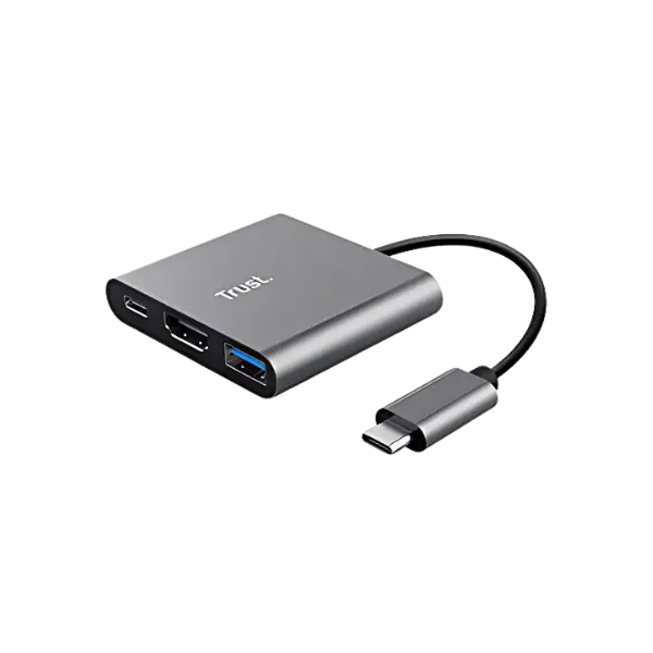 Trust adaptador 3-en-1 multipuerto USB-C-HDMI y-Tipo C - 23772