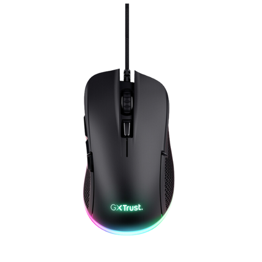 Trust  mouse Eco GXT 923 YBAR color negro gaming resolución de 7200 ppp e iluminación LED RGB - 24729