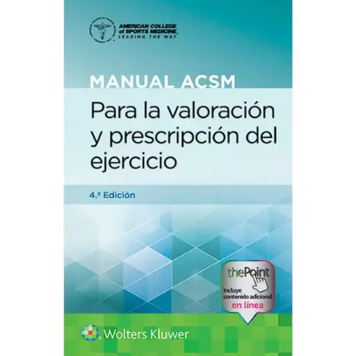 Libro Manual ACSM para la valoración y prescripción del ejercicio 4.ª Edición