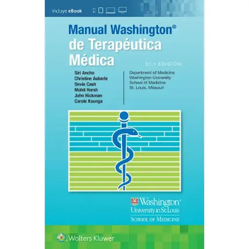 Libro Manual Washington De Terapéutica Médica 37.ª Edición.