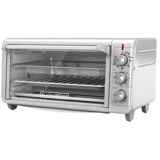 Black + Decker Horno con Freidora de Aire 8 rebanadas inox TO3265xSS-LA