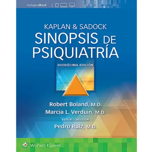 Libro Kaplan & Sadock Sinopsis de Psiquiatría 12.ª Edición