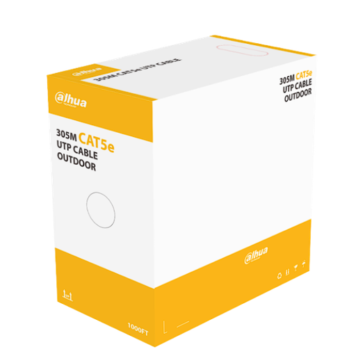 Dahua cable UTP CAT5E para exteriores de 305m color negro - DH-PFM920-5EU -  1.0.99.50.10211