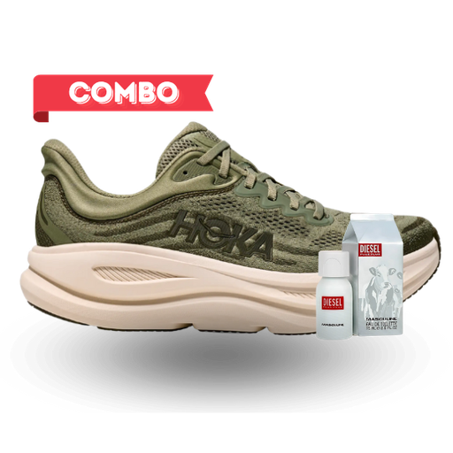 Combo Tenis Hoka Bondi 9 Hombre Y Colonia Plus Plus Diesel 75 ML