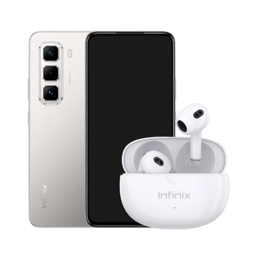 Combo Celular Infinix Hot 50 Pro LTE 256GB 16GB-RAM Gris + Audífonos Inalámbricos Infinix XBuds 3 Lite Blancos XE33 