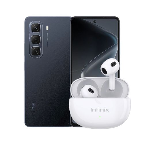 Combo Celular Infinix Hot 50 LTE 256GB 16GB-RAM Negro + Audífonos Inalámbricos Infinix XBuds 3 Lite Blancos XE33 