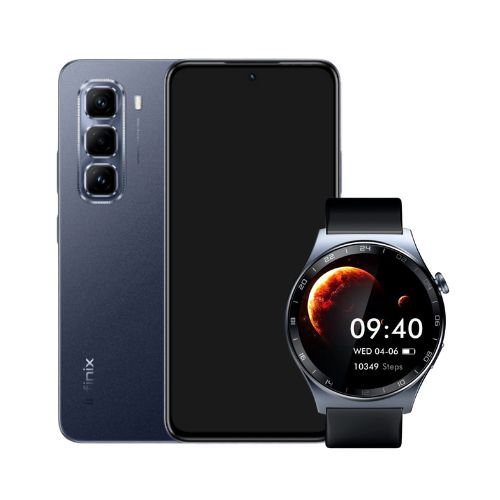 Combo Celular Infinix Hot 50 Pro LTE 256GB 16GB-RAM Negro + SmartWatch Infinix XWatch 3 WE 41mm 