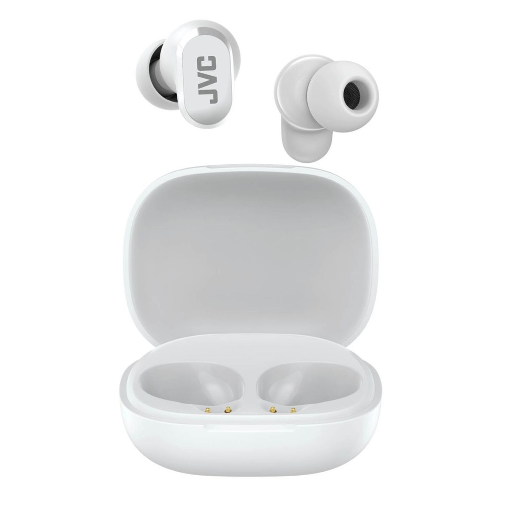 JVC audifonos inalambricos 6.0 hibridos con cancelacion ruido (ANC), audio espacial resistencia al agua IPX4, 52 hrs auto color blanco - HJ-KFXT544N6